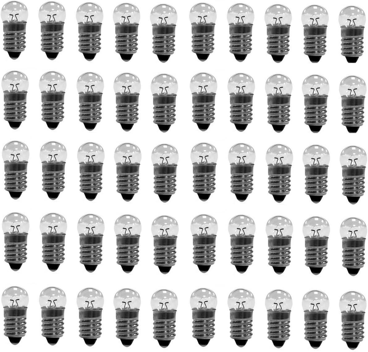 Packung Mit 50 E10 6v 0,3a Warmweißen Miniatur-schraubsockellampen Für Dekorative Beleuchtung Und Wissenschaftliches Spielzeug