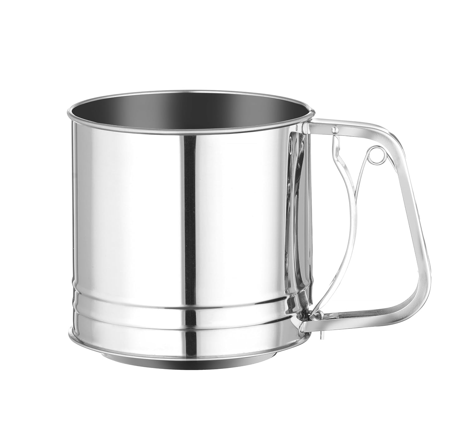 550 G Manuelles Mehlsieb Aus Edelstahl Mit Doppeltem Feinsieb Und Ergonomischem Griff Für Das Tägliche Backen Und Kochen