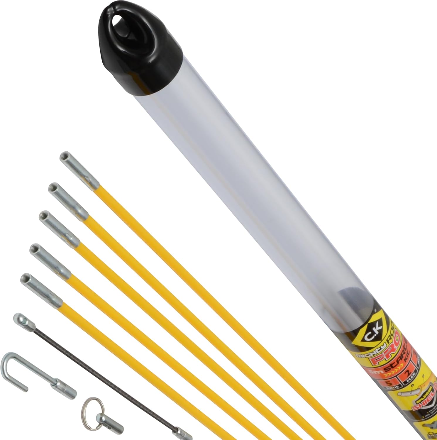 5 M Splitterfreies Kabelziehset Mit 2 Flexiblen Stangen Und Verstärkten Verbindern Für Die Elektroinstallation