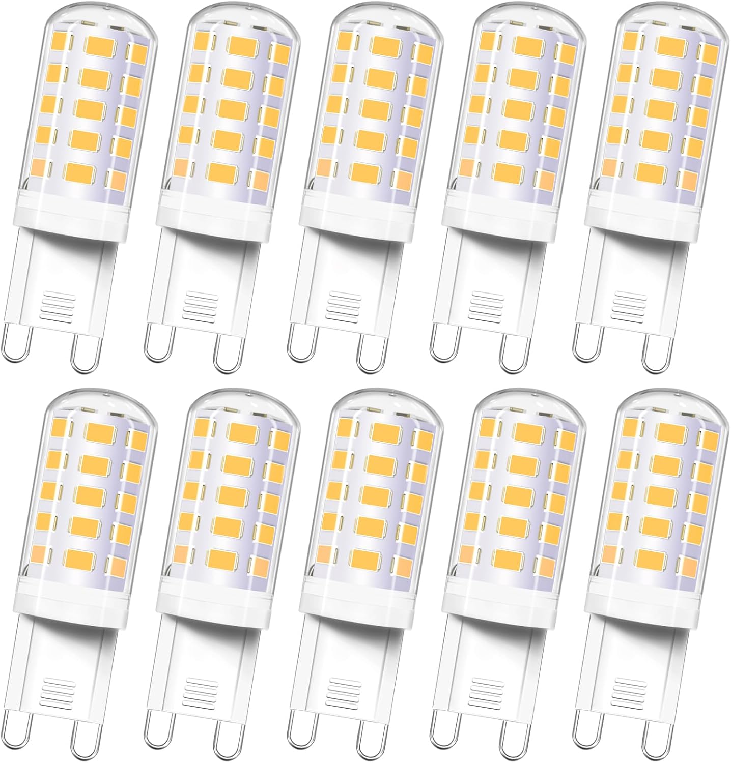 G9 Led-lampe, 4 W, Neutralweiß (4000 K), Entspricht 40 W Halogenlampe, 400 Lm, Gleichmäßiges 360°-licht, Nicht Dimmbar, Für Kronleuchter Und Wandleuchten, 10er-packung