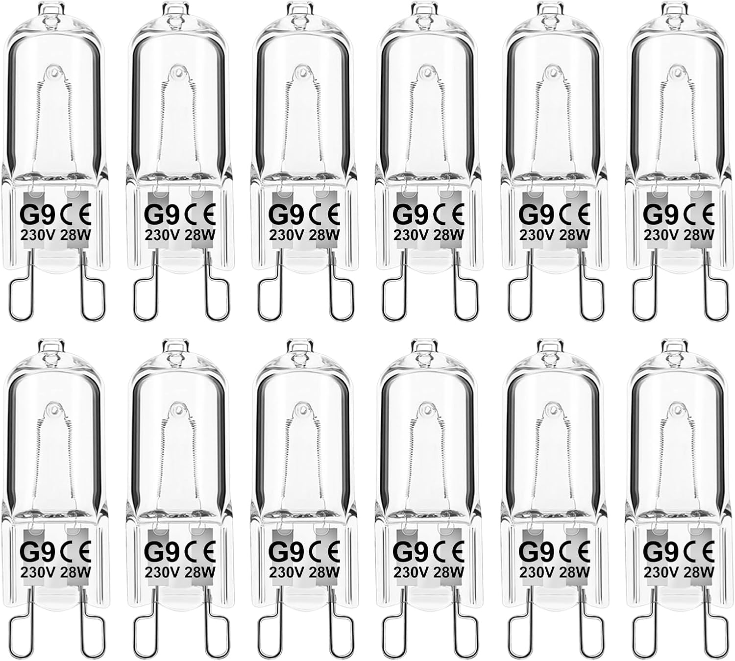 G9 28w Dimmbare Halogenlampe In Warmweiß, Hitzebeständig Bis 300°c, Geeignet Für Backöfen Und Mikrowellen, Innen- Und Außenbeleuchtung, 12er-packung
