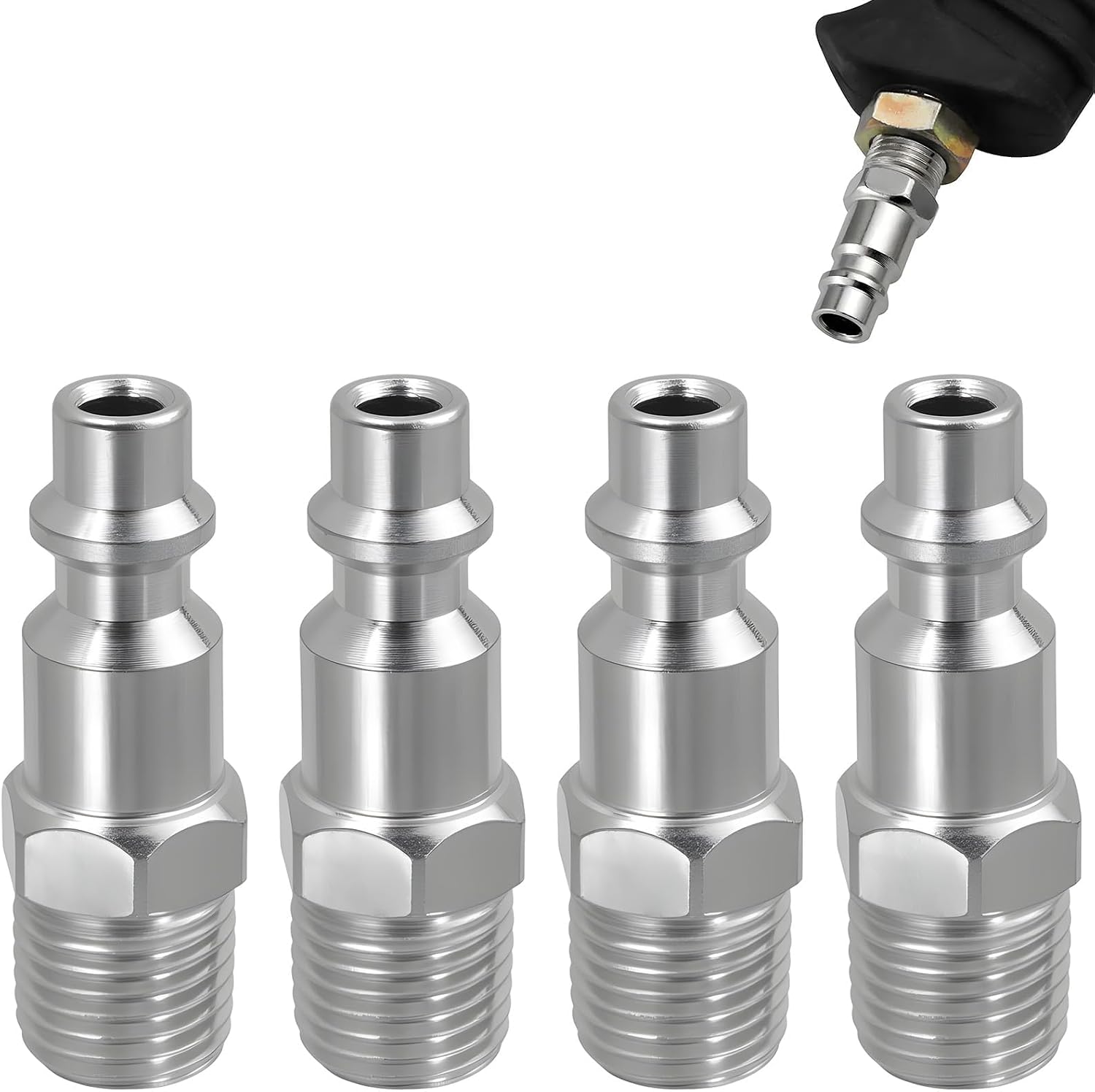 4 Stück 1/4 Npt-schnellkupplungen (außengewinde), Amerikanische Gewindeanschlüsse Für Kompressoren, Druckluftschlauchanschlüsse, Schnellverbinder Für Druckluftsysteme Und Druckluftwerkzeuge