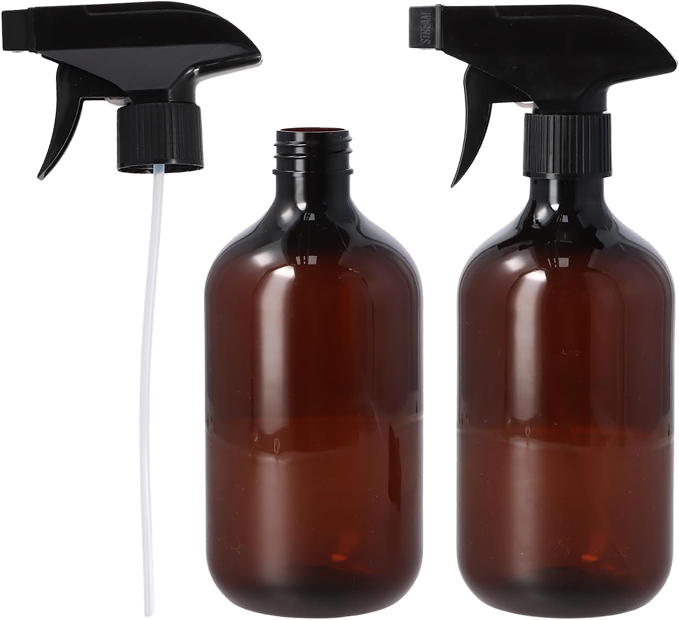 Sprühflasche – 2 Stück – Kunststoff – 500 Ml – Wiederverwendbar – Garten Und Haushalt – Braun