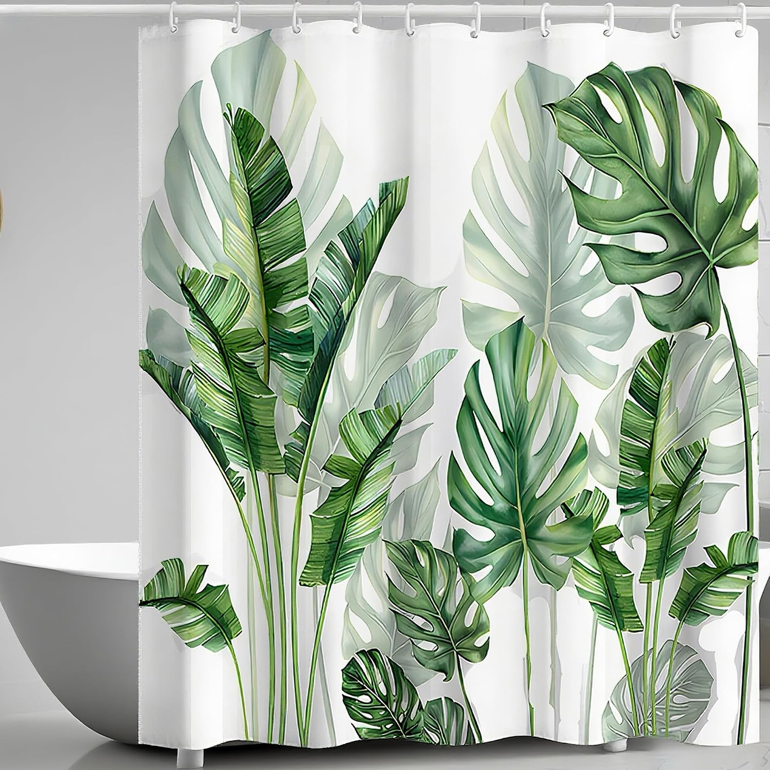 Duschvorhang – 1-teilig – Polyester – Wasserdicht Und Schimmelresistent – Badezimmer/badewanne – 180 X 200 Cm – Grün