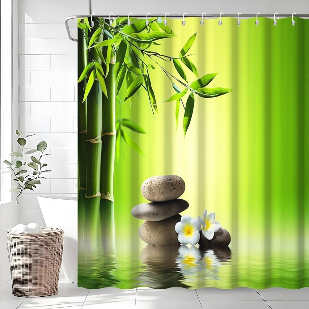Duschvorhang – 1-teilig – Polyester – Wasserdicht Und Schimmelresistent – Standard-badezimmergröße – 180 X 220 Cm – Grün
