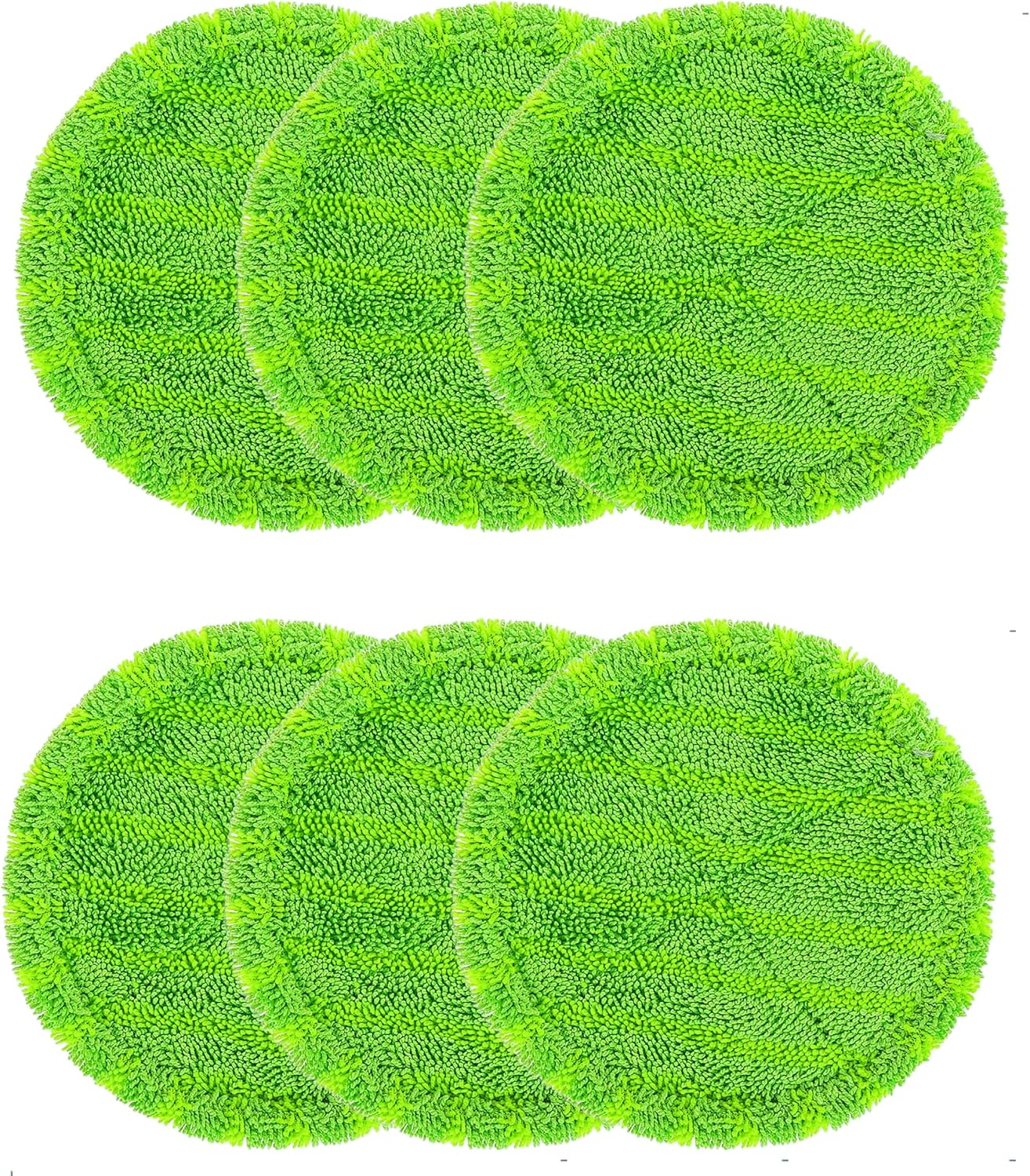 Set Mit 6 Grünen 16 Cm Mikrofaserpads Für Wischmoppköpfe – Reinigung Und Politur Von Hartböden – Kompatibel Mit Universal-schwimmmopps