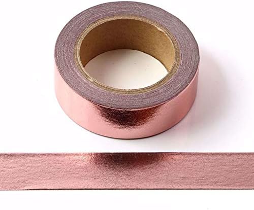 Dekoratives Klebeband – 1 Rolle – Aluminium – Säurefrei – Scrapbooking Und Basteln – Roségold, 15 Mm X 10 M