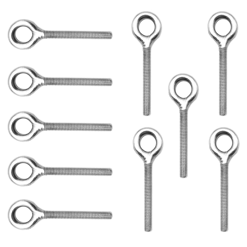 M6-ösenschraube – 10er-pack – Edelstahl 304 – 70 Mm Schaftlänge – Wandmontage Und Aufhängung