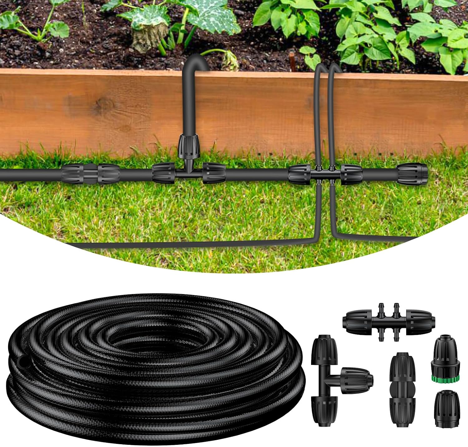 Tropfbewässerungsschlauch – 7,6 M – Pvc – Flexibel Und Bruchfest – Für Garten Und Gewächshaus – 12,7 Mm