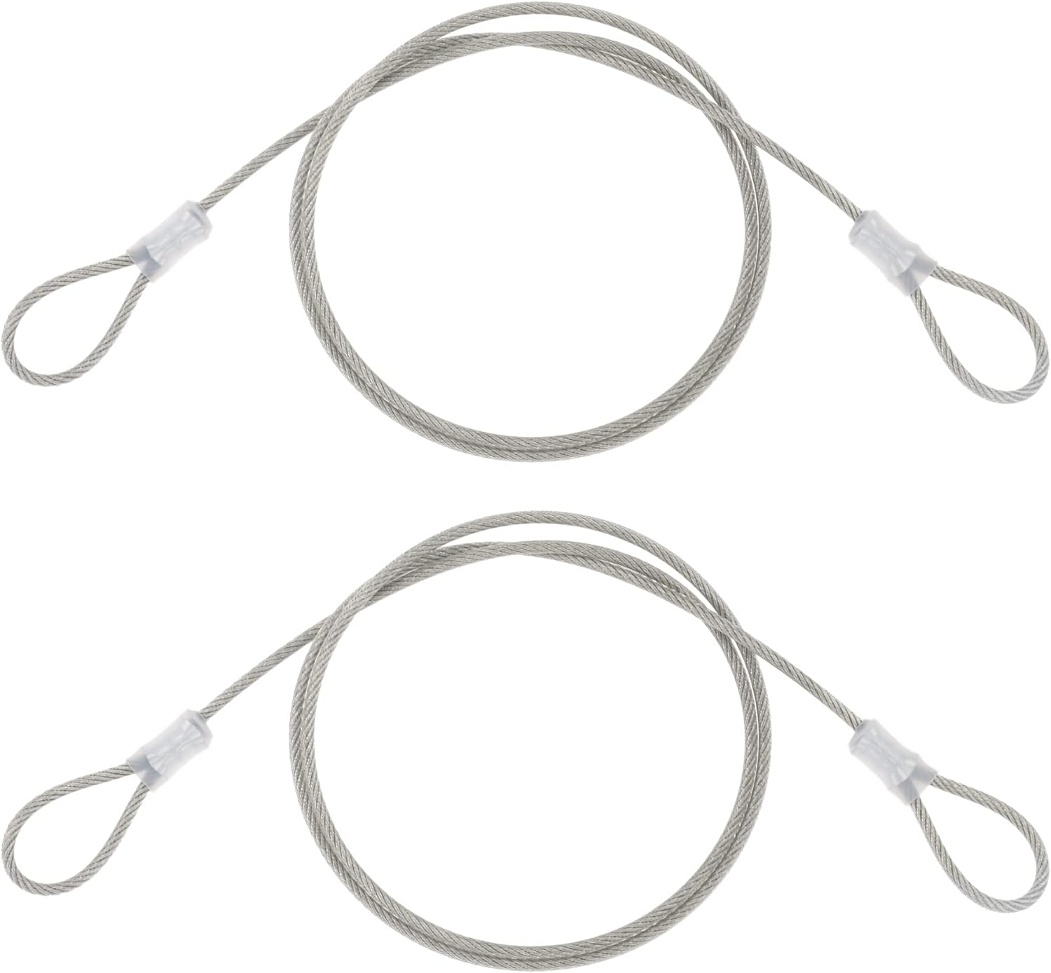 Diebstahlsicherungskabel – 2er-pack – Edelstahl – Doppelschlaufe – Fahrrad Und Gepäck – 4 Mm X 1,2 M