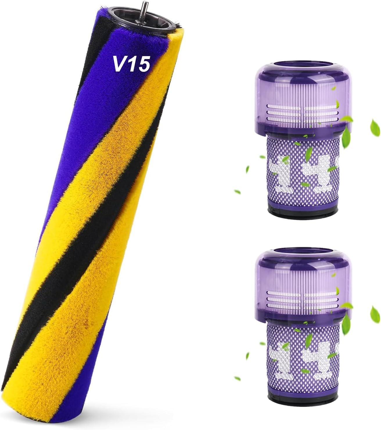Staubsaugerdüse – 1 Weiche Walze Und 2 Hepa-filter – Nylon Und Kohlefaser – Für Dyson V15 Detect – Ersatzteil 971634-01