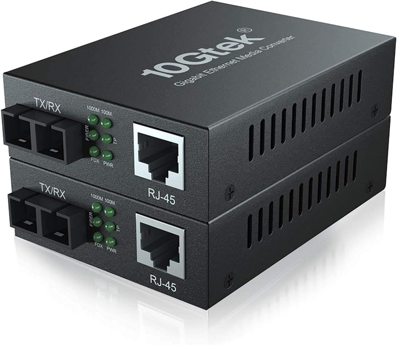 Gigabit-medienkonverter – 2er-pack – Singlemode-sc-glasfaser – Rj45 Auf 1000base-lx – 20 Km