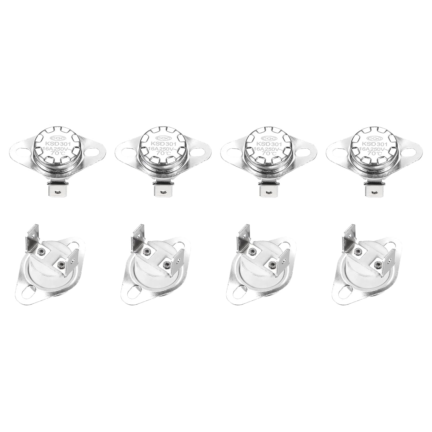 Ksd301 Temperaturschalter – 8 Stück – Keramik – 70 °c, Normalerweise Geschlossen – Mikrowelle – 6,3 Mm