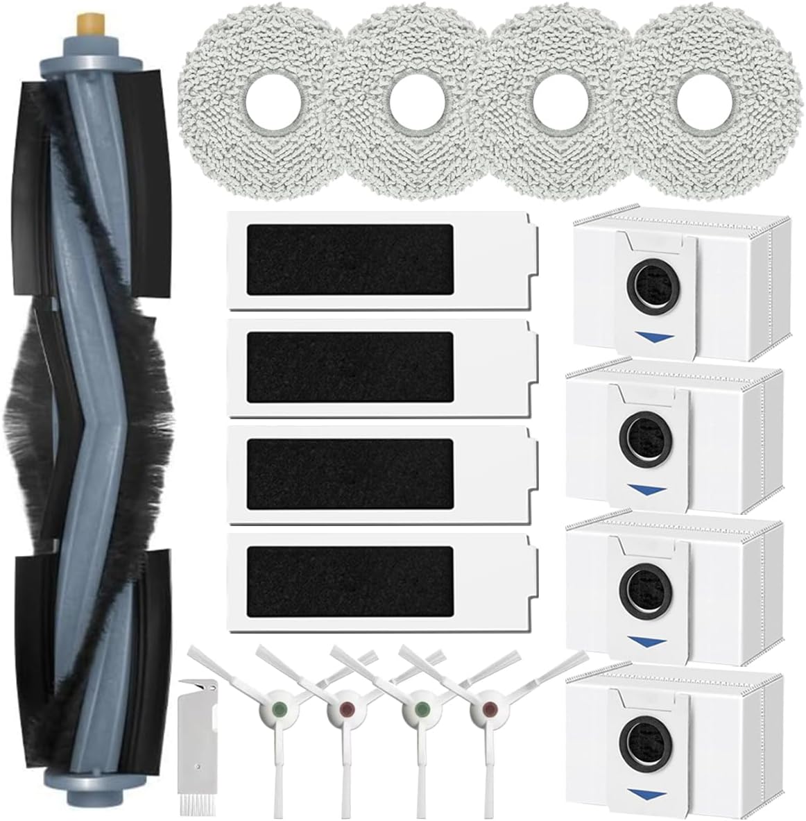 Ecovacs Deebot T20 Omni Zubehörset – 17-teilig – Bürste, Filter, Beutel, Wischmopp