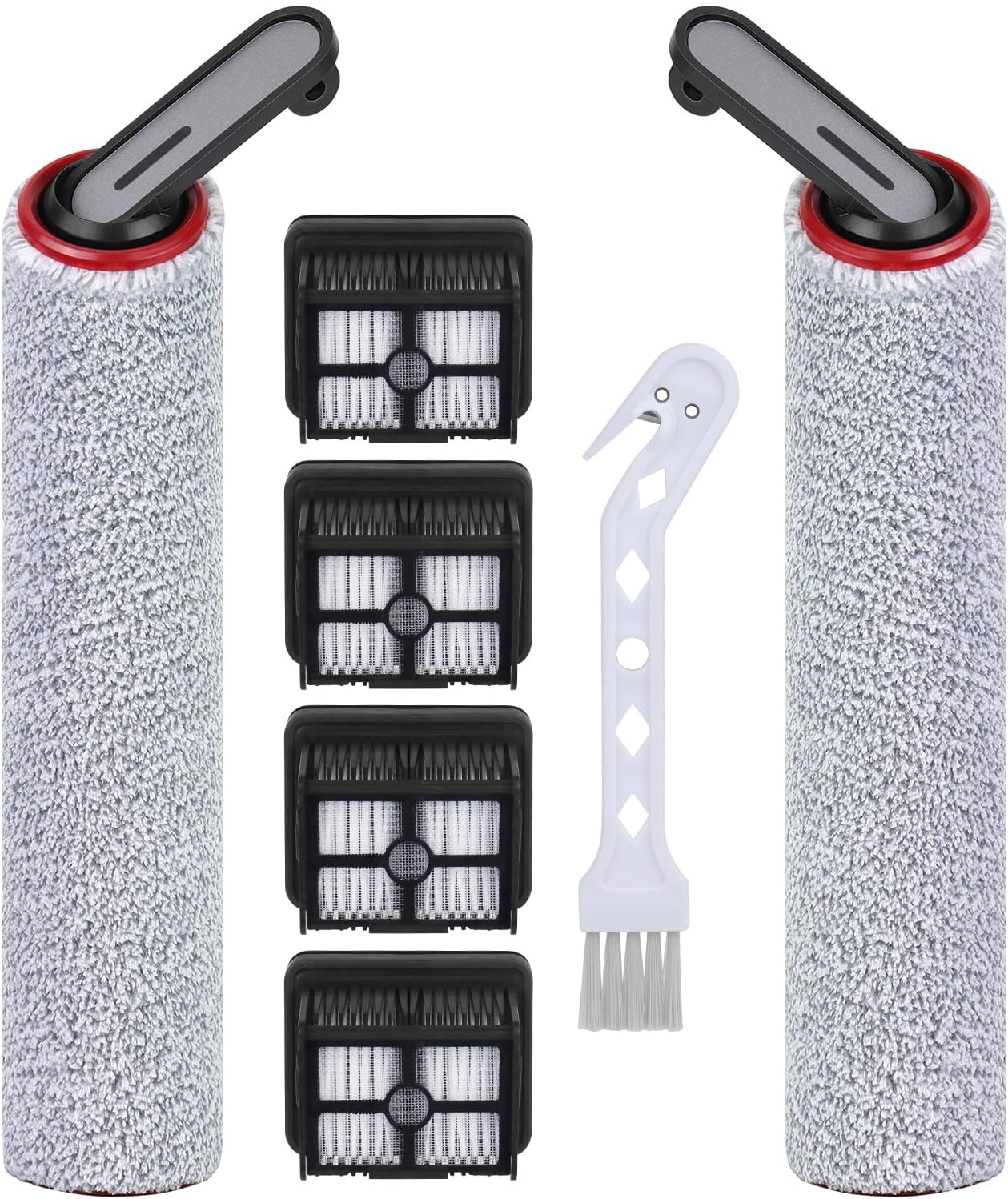 Dreame H12 Pro Ultra H13 Pro 7-teiliges Ersatzteilset – 2 Bürstenwalzen, 4 Hepa-filter, 1 Reinigungsbürste