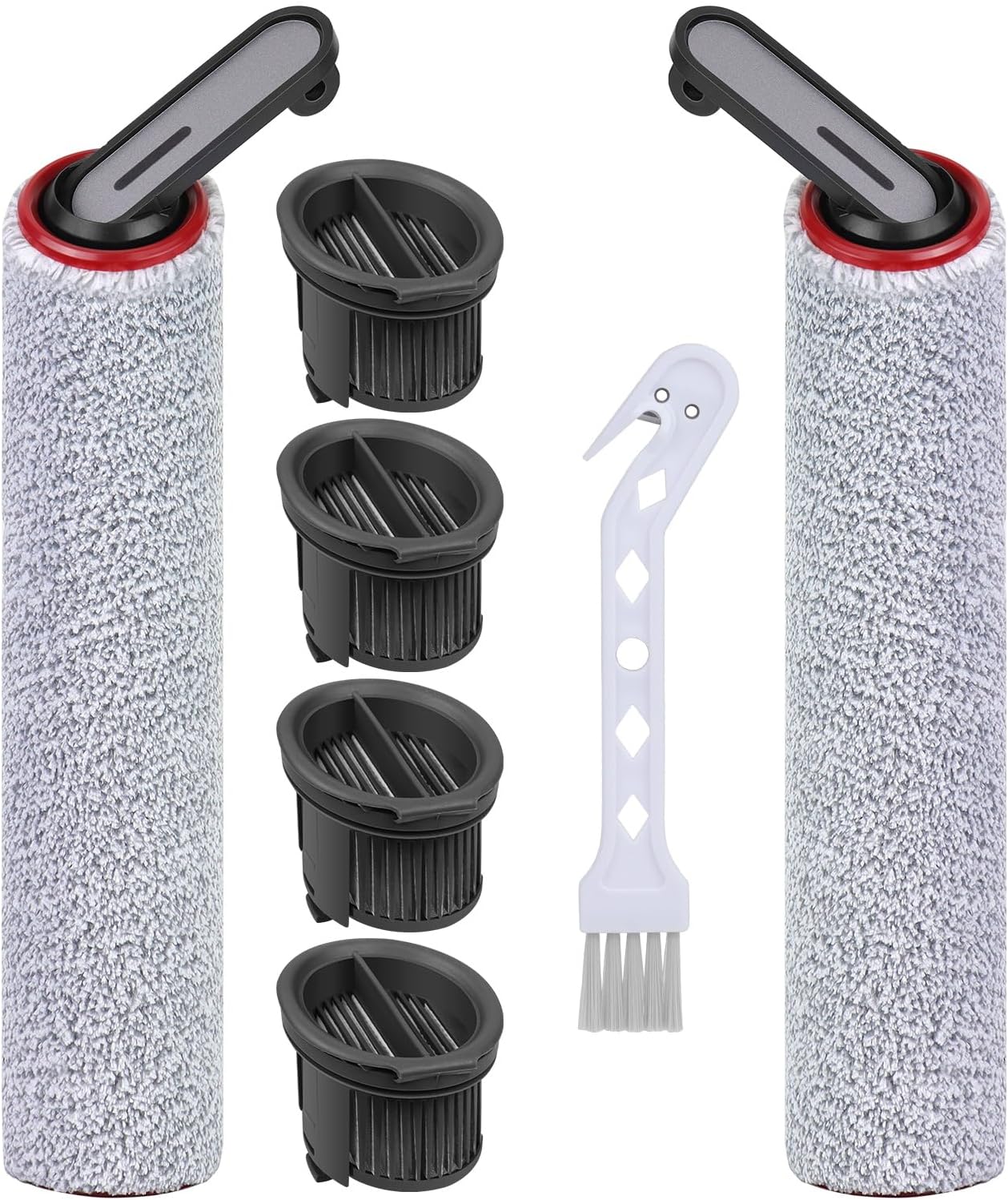 Dreame H14 7-teiliges Ersatzteilset – 2 Walzen, 4 Hepa-filter, 1 Bürste – Nylon-mikrofaser – Zur Reinigung Verschiedener Bodenbeläge