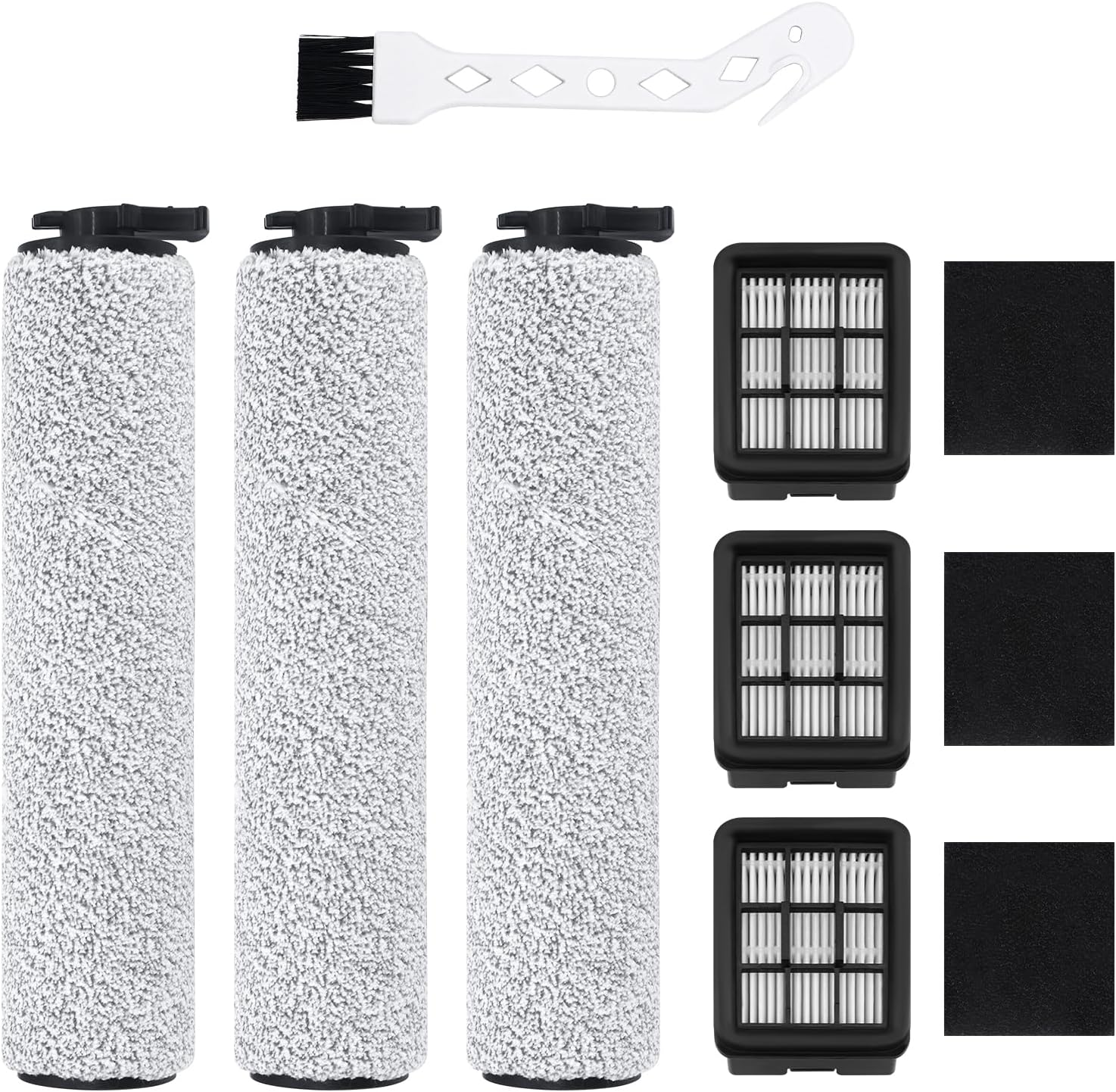 Filter- Und Bürstenset – 2 Bürsten, 5 Filter – Für Bissell Crosswave Hf3 Staubsauger – Bodenreinigung