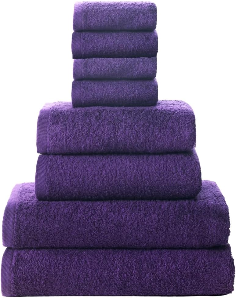 8-teiliges Handtuchset – 100 % Baumwolle, 500 G/m² – 2 Badetücher, 2 Wc-handtücher, 4 Bidet-handtücher – Weich Und Saugfähig – Badezimmer