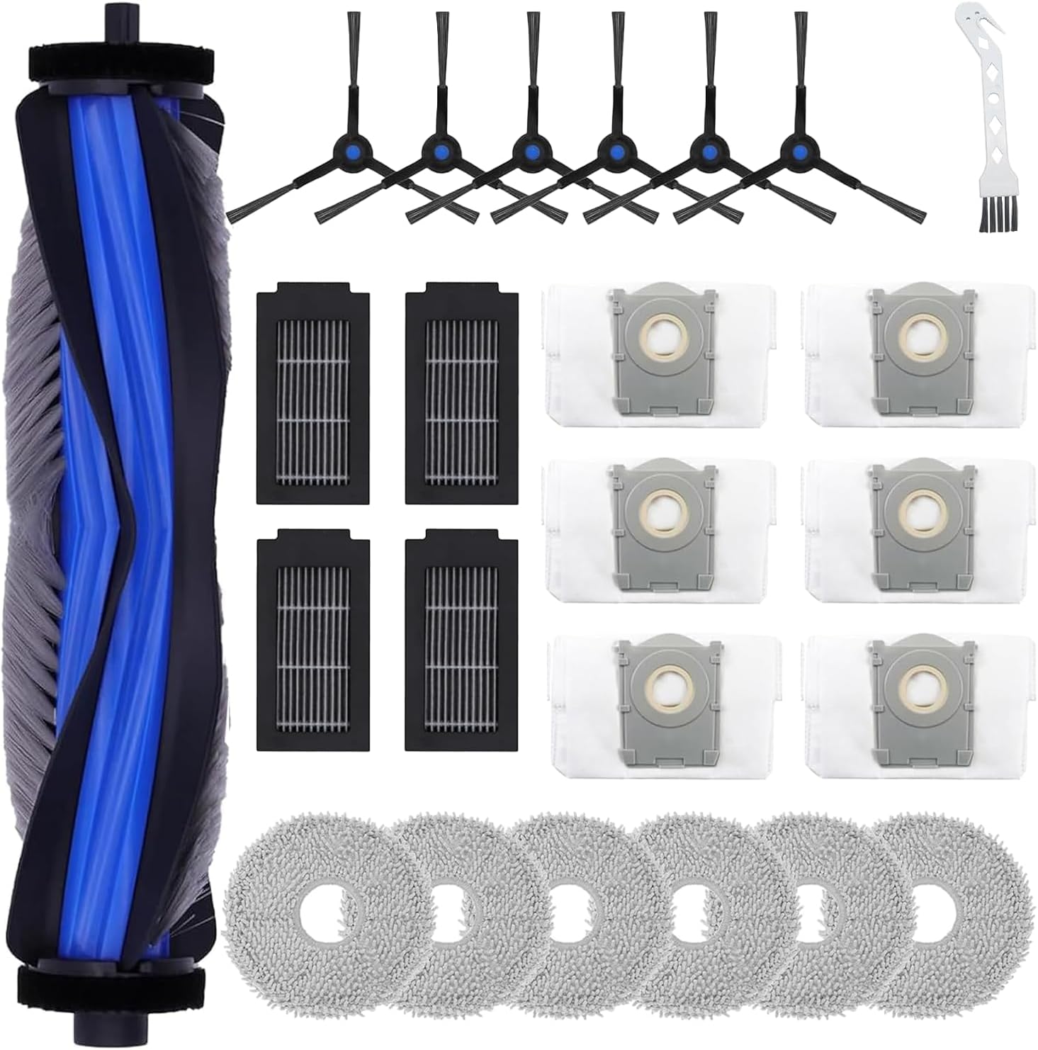 Roboterzubehörset – 24-teilig – Gummi Und Mikrofaser – Für Ecovacs Deebot T50 Omni