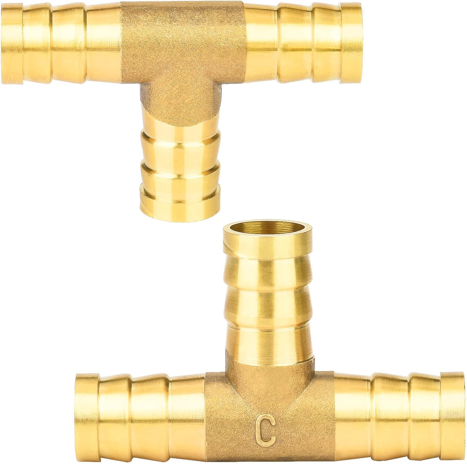 T-stück – 2 Stück – Messing – Für Luft Und Wasser – Für Garten Und Industrie – 10 Mm