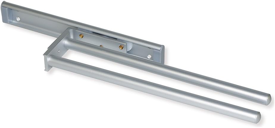 Ausziehbarer Handtuchhalter – 2 Arme – Matt Eloxiertes Aluminium – 90° Schwenkbar – Küche/bad – 310 Mm