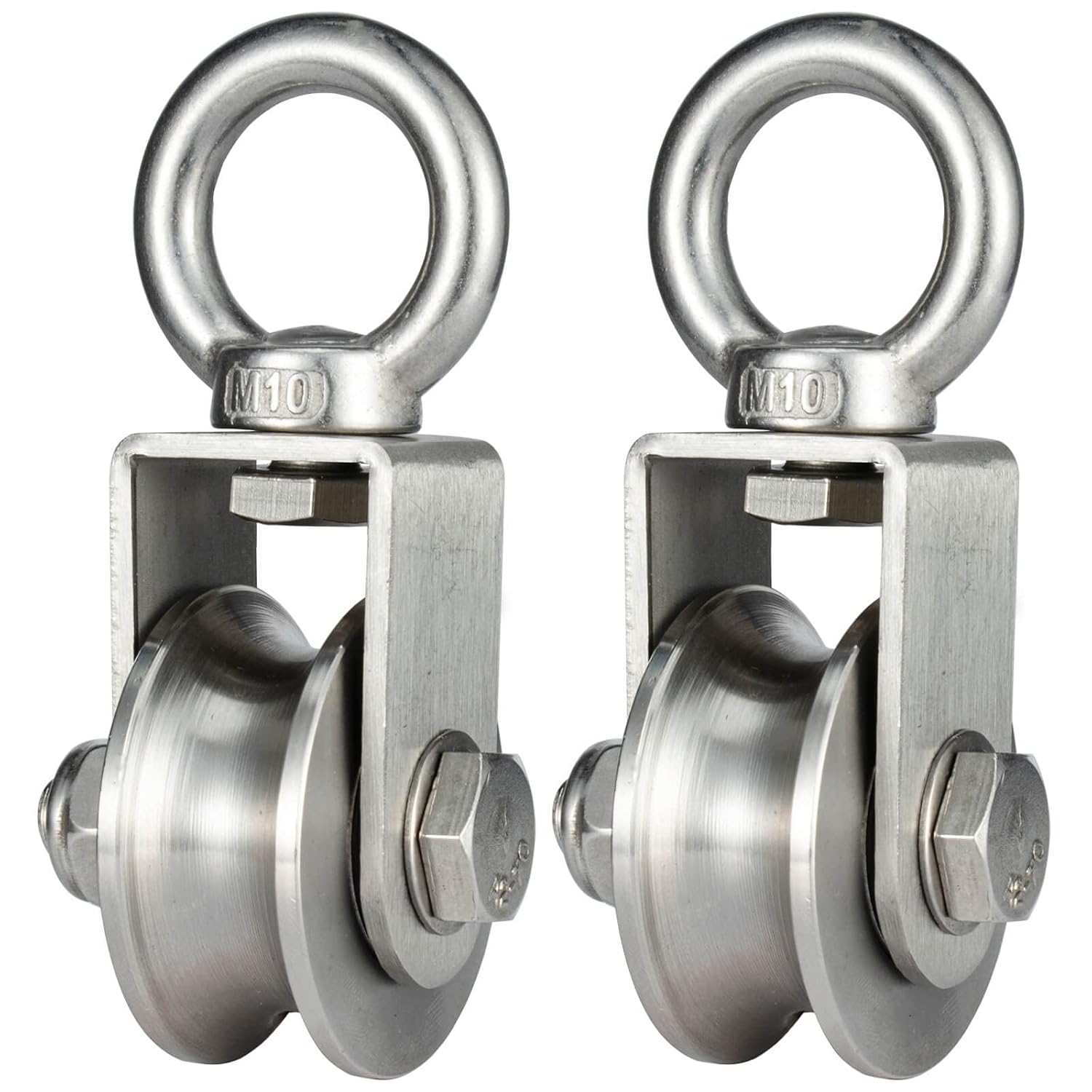 Umlenkrolle Aus Edelstahl 304 – 2er-set – Tragfähigkeit 500 Kg – Für 10-mm-kabel – Fitness Und Heben