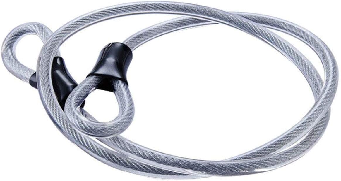 Sicherheitskabel Aus Stahl – 1 Stück – Pvc-ummantelter Stahl – Flexible Doppelschlaufe – Fahrrad-, Tor- Und Gepäcksicherung – 120 Cm X 8 Mm