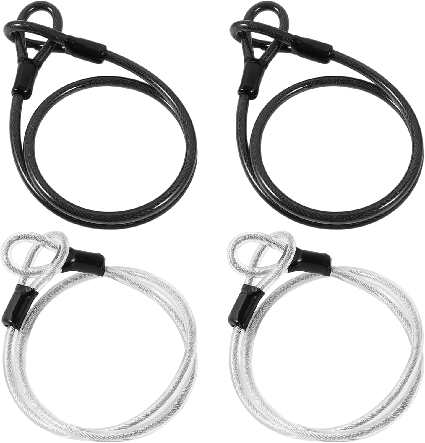 Diebstahlsicherungskabel – 4er-pack – Edelstahl – Doppelschlaufen – Für Fahrräder Und Möbel – 1 M