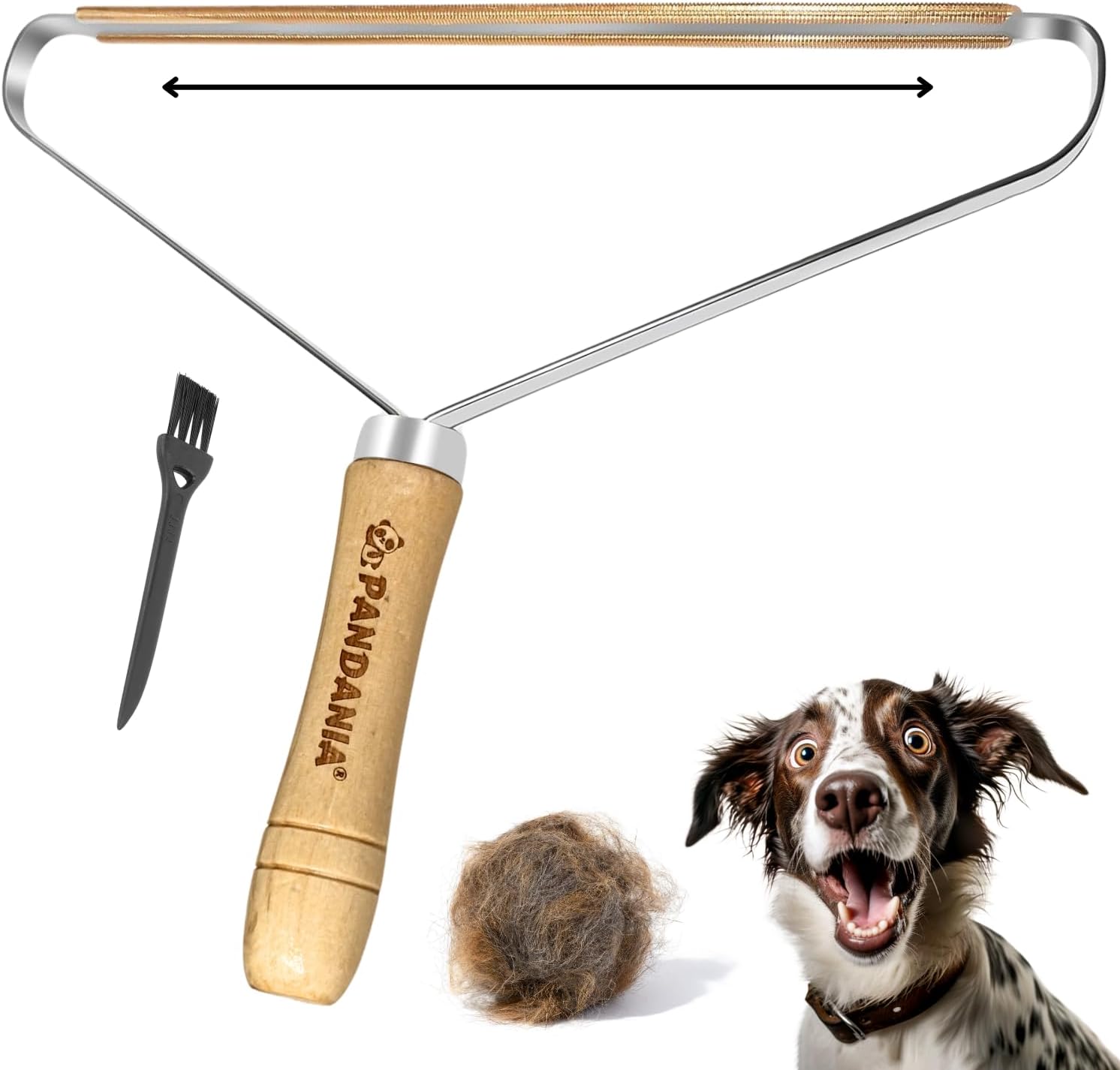 Xxl Anti-flor-bürste – 1 Stück – Holz Und Stahl – Tiefenreinigung – Teppich, Sofa, Auto – 24 Cm