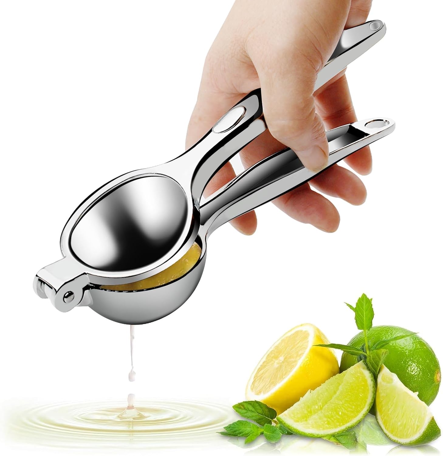 Manuelle Zitruspresse – 1 Stück – Zinklegierung – Optimale Entsaftung – Küche, Bar, Restaurant – 7 Cm