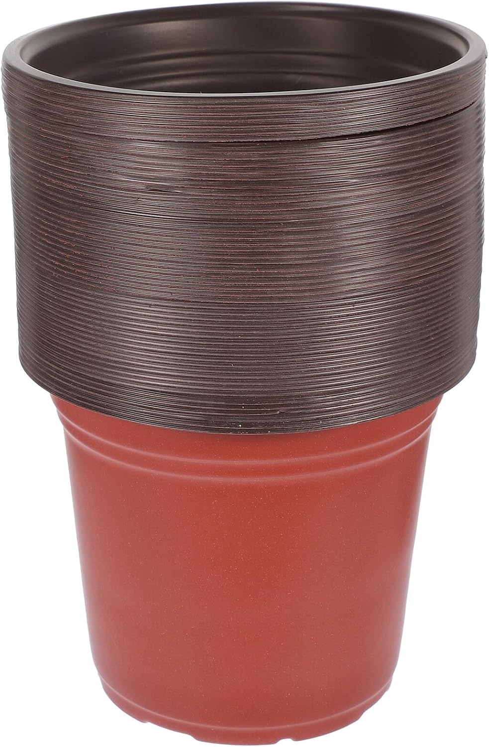 Set Mit 50 Anzuchttöpfen – Zweifarbiges Pp – Mit Abflusslöchern – Für Sämlinge Und Sukkulenten – Für Drinnen Und Draußen – 12 Cm