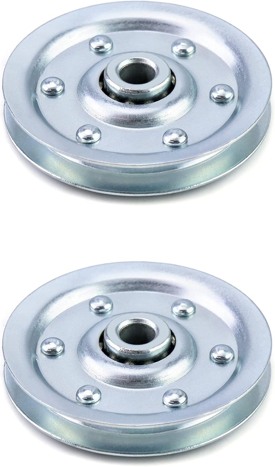 Stahlseilrolle – 2er-set – V-form – Tragkraft: 215 Kg – Für Garagentore Und Fitnessgeräte – 76 Mm Durchmesser