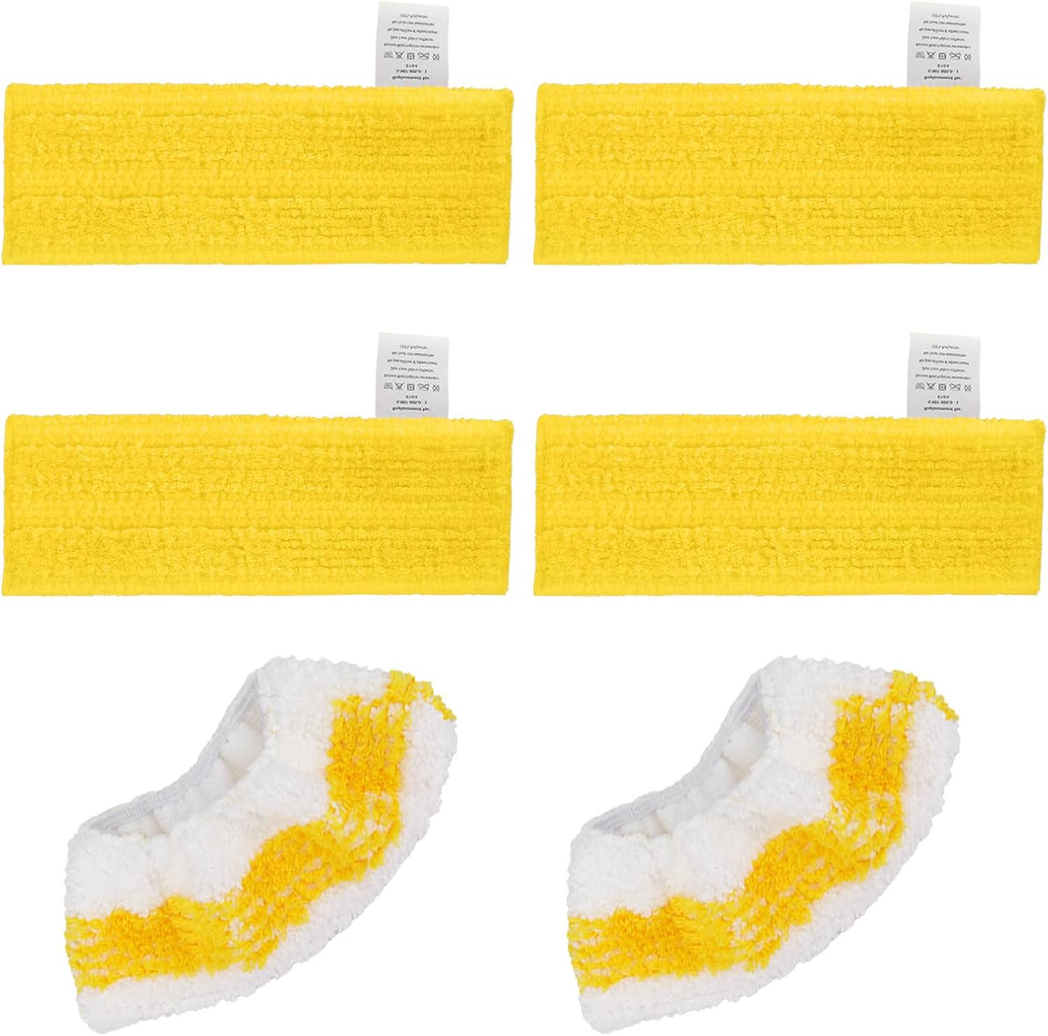 Mikrofasertücher – 6er-pack – Kompatibel Mit Kärcher Easyfix – Waschbar Und Wiederverwendbar – Für Böden Und Fenster – 4 Tücher, 2 Kappen