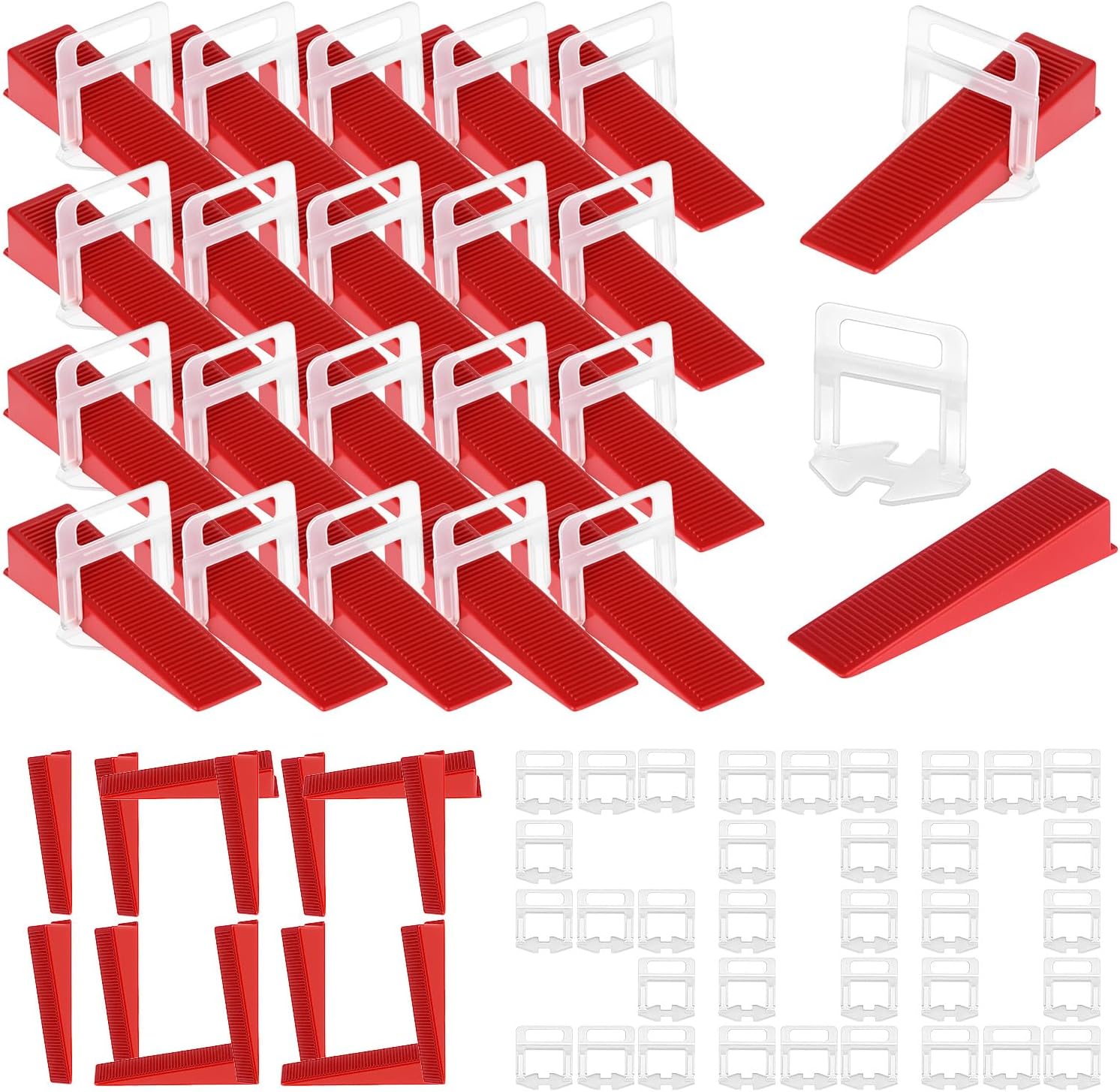 600-teiliges Fliesenverlegesystem Mit 2 Mm Wiederverwendbaren Clips Und Keilen Für Die Präzise Verlegung Von Keramik- Und Feinsteinzeugböden Und -wänden