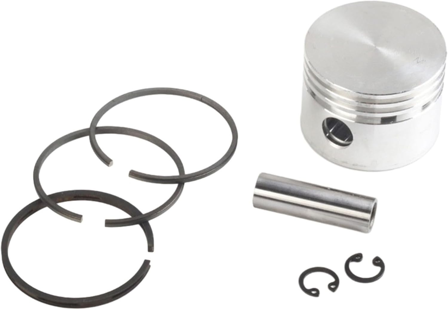 48-mm-luftkompressorkolben Mit Kolbenringen. Robuste Metallkonstruktion. Optimale Abdichtung Für Die Reparatur Von Druckluftpumpen In Der Werkstatt.