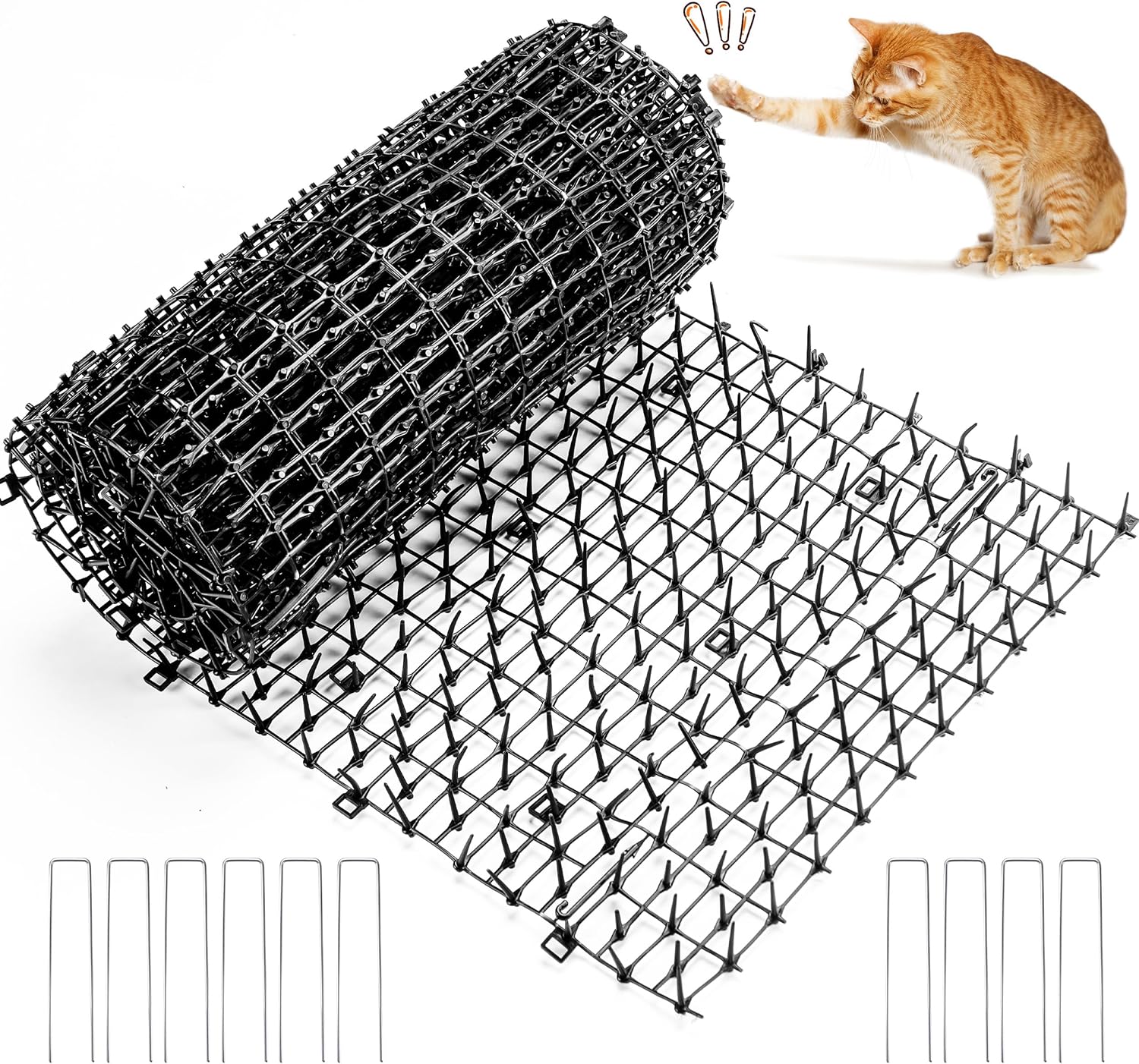 Katzenabwehrmatte 200x30cm Kunststoff Mit Weichen Spikes Für Den Innen- Und Außenbereich Im Garten