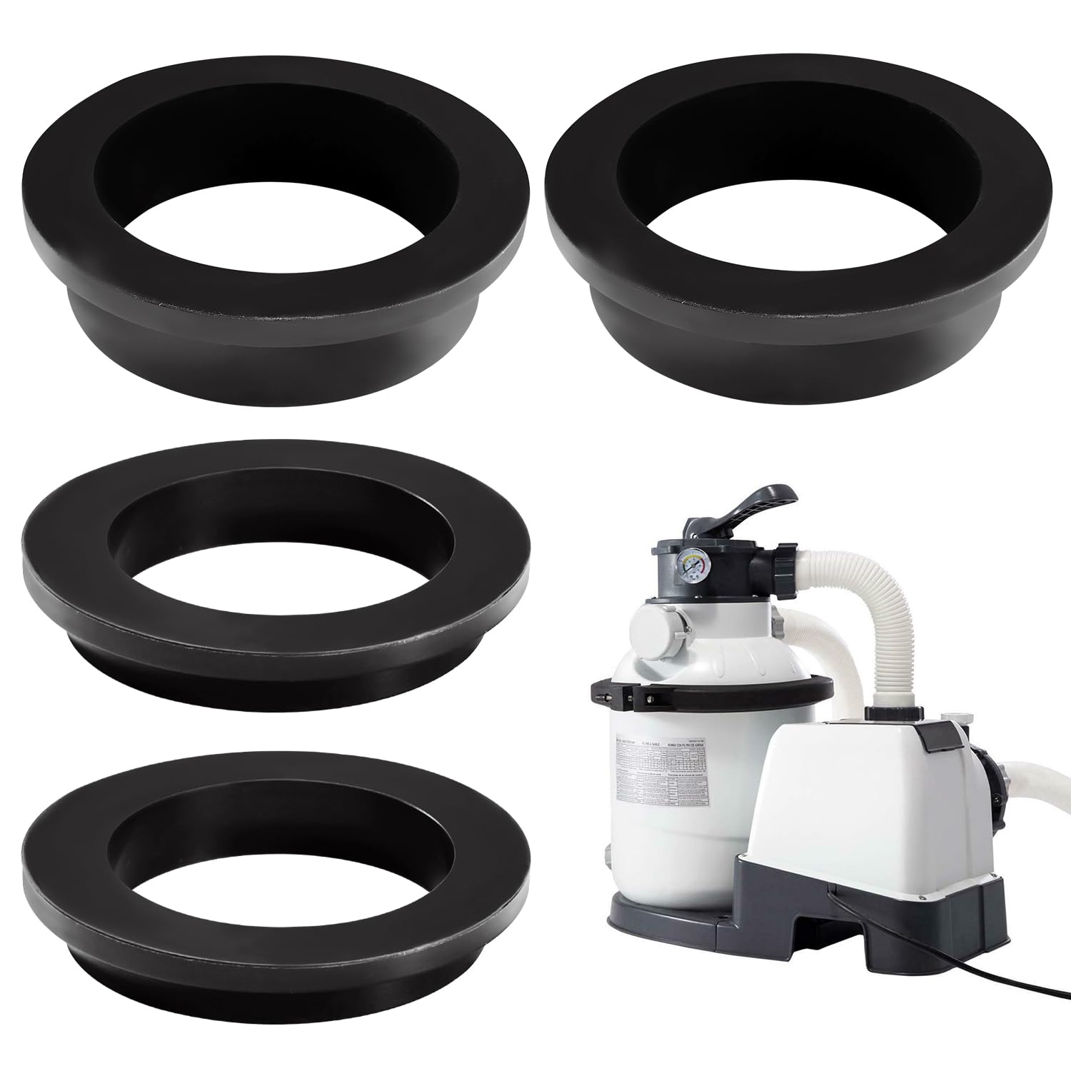4 Stück L-förmige O-ringe (11228, 11412) Für Poolpumpen, L-förmiger Pool-o-ring, Poolpumpendichtung, Kompatibel Mit Intex 26323ca, 26323eh, 26331ca, 26331eh
