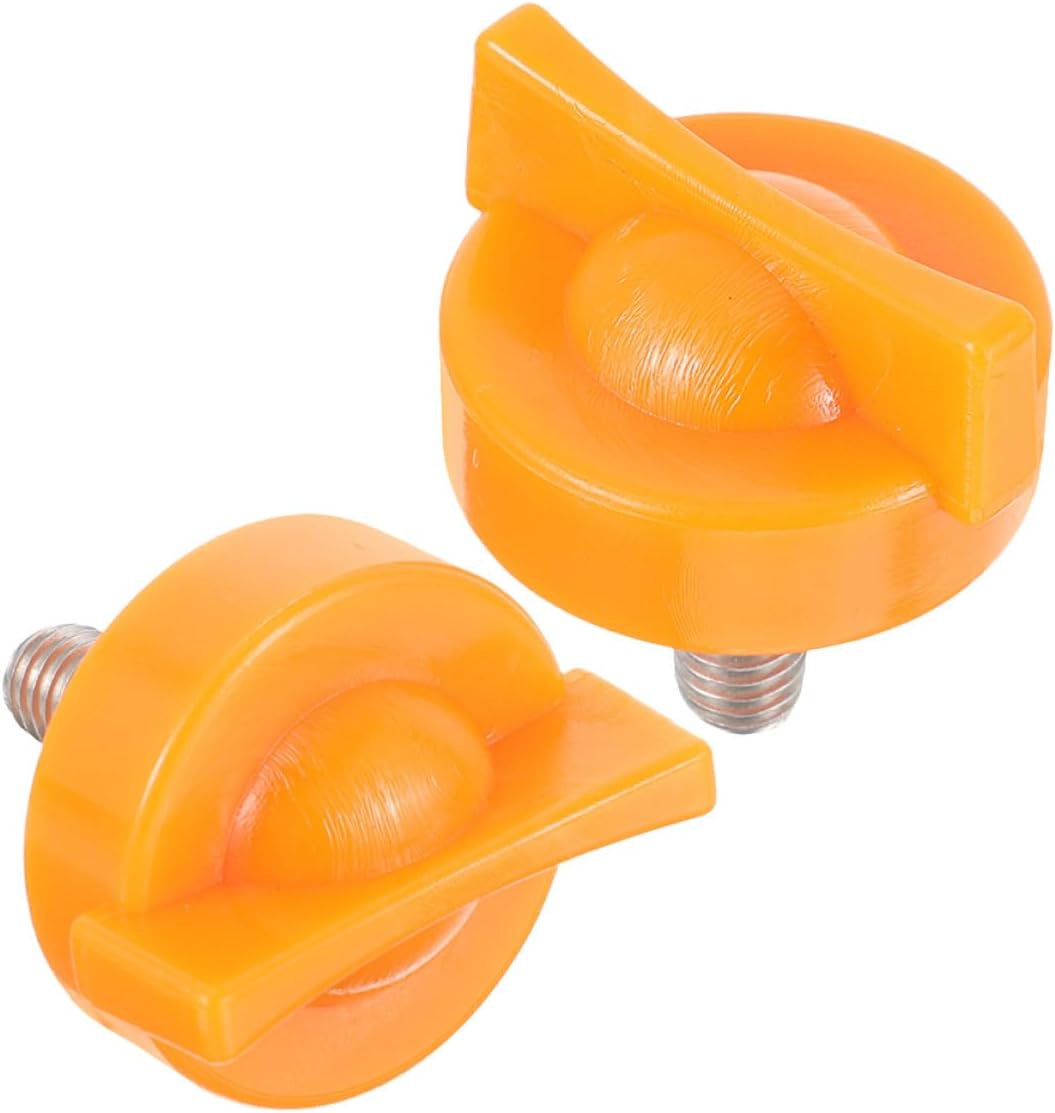 Set Mit 2 Orangefarbenen Kunststoff-klemmschrauben Für Manuelle Entsafter – Sicherer Und Auslaufsicherer Halt – Für Den Hausgebrauch