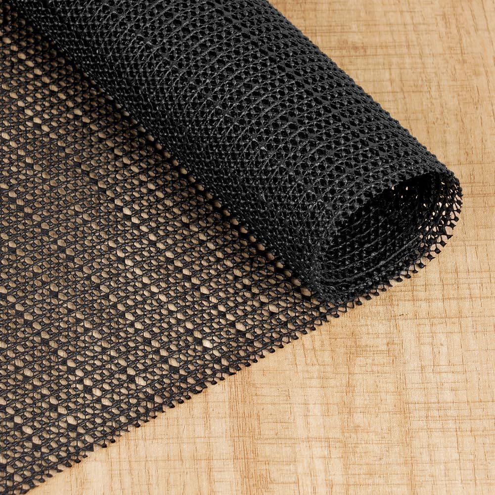 Rutschfeste Matte – 1 Stück – Schwarzes Pvc – Zuschneidbar – Für Teppiche, Schubladen, Regale – 150 X 30 Cm