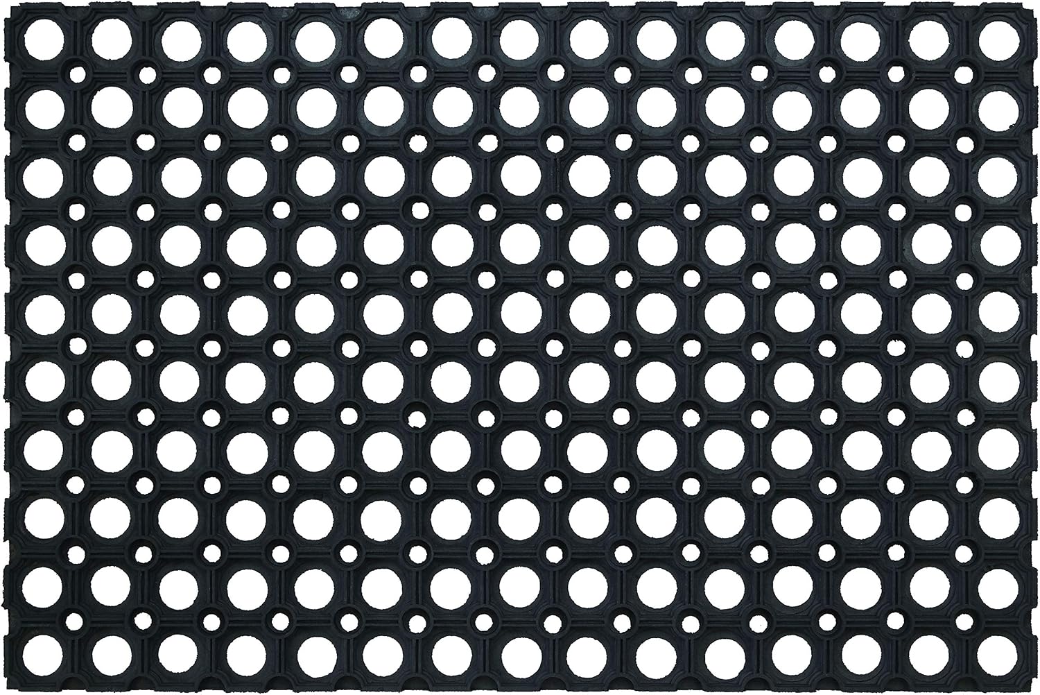 Gummirost – 1 Stück – Schwarz – Wasserablauf Und Rutschfest – Außenbereich – 60 X 40 X 1,4 Cm