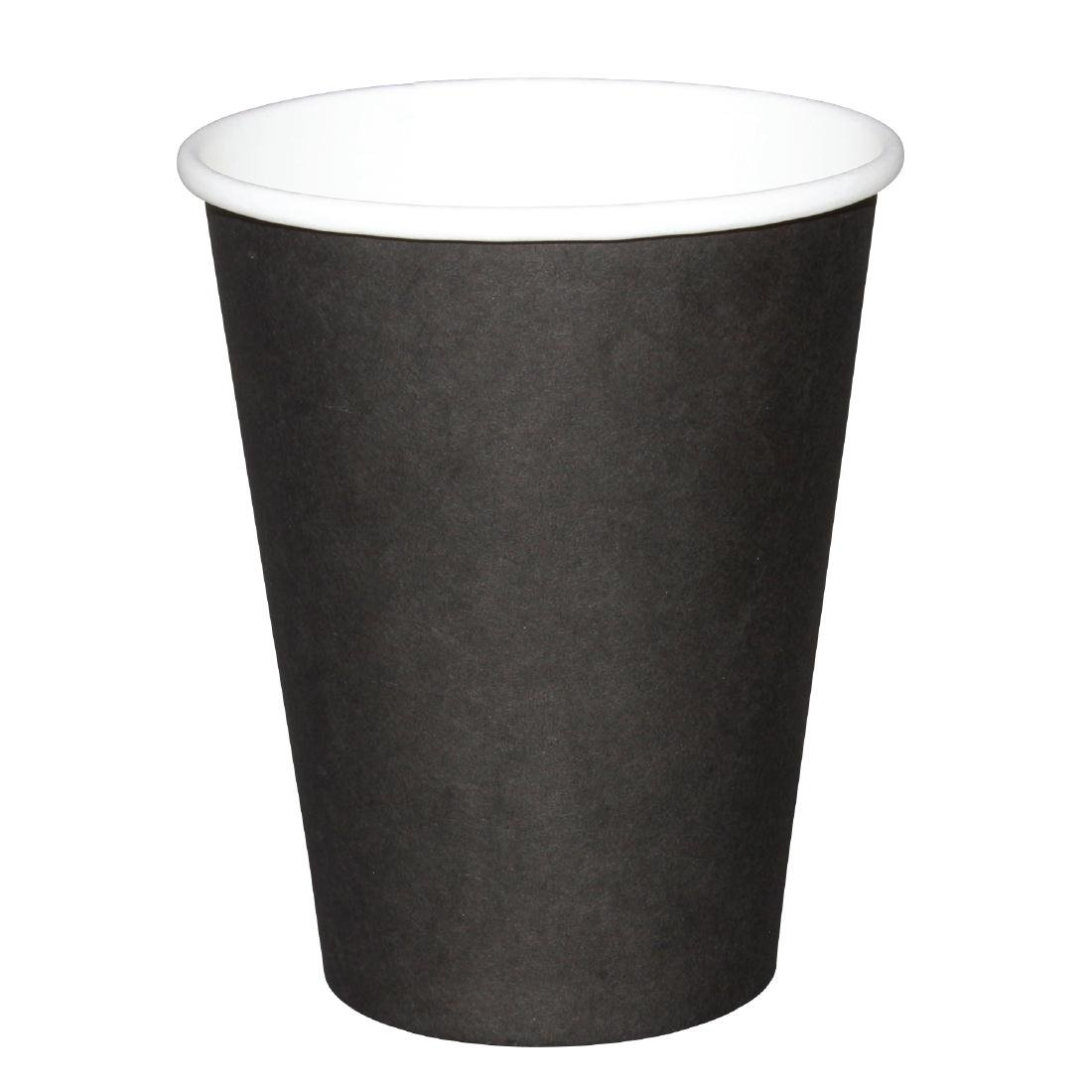 Schwarzer Pappbecher 230 Ml – 50er-packung – Einwandig – Hitzebeständig – Kaffee/tee – 90 X 83 Mm