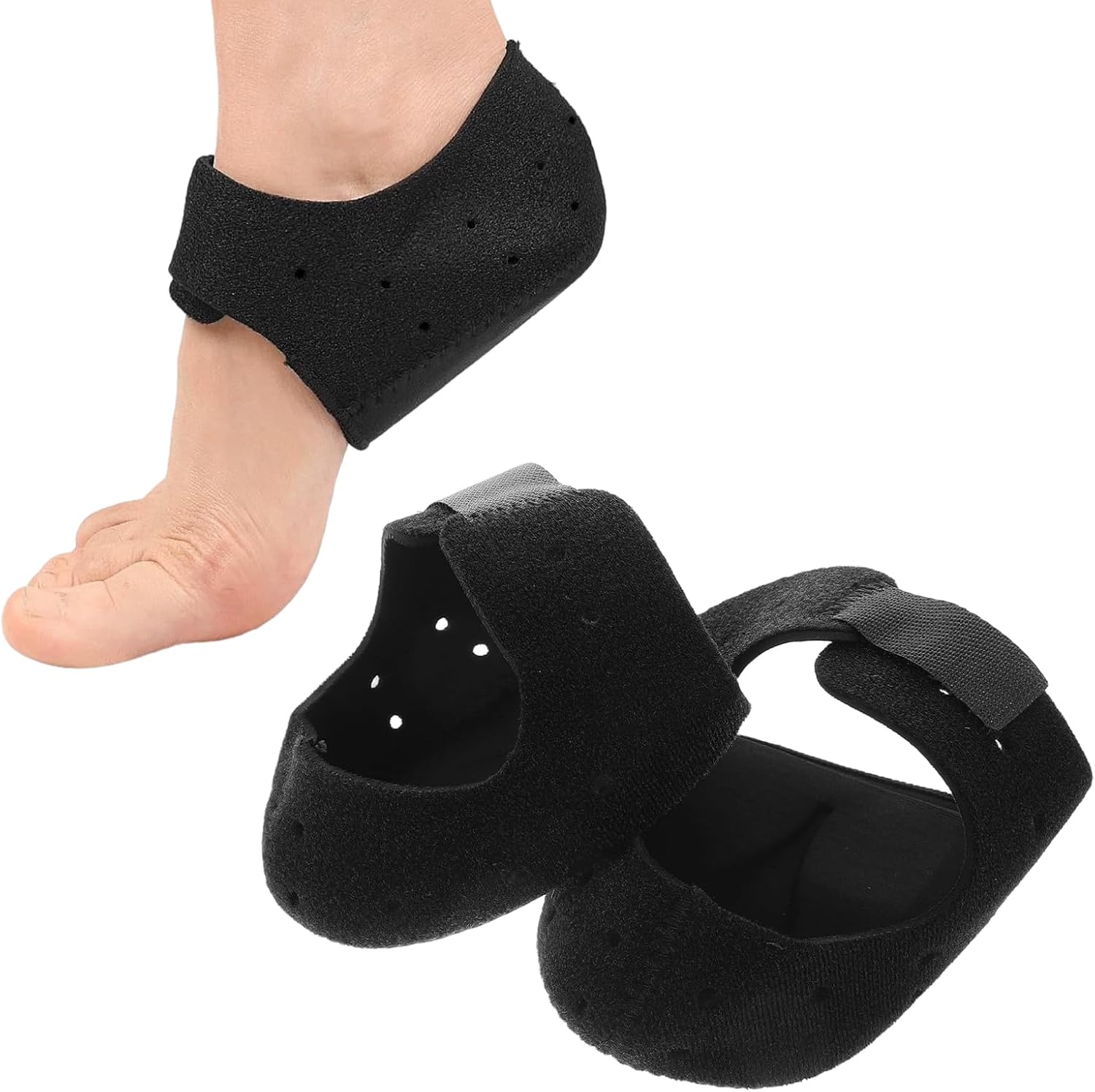 Fersenpolster Aus Silikongel – 1 Paar – Weich Und Atmungsaktiv – Bei Plantarfasziitis – Für Sport Und Arbeit – Schwarz, Größen 36–40