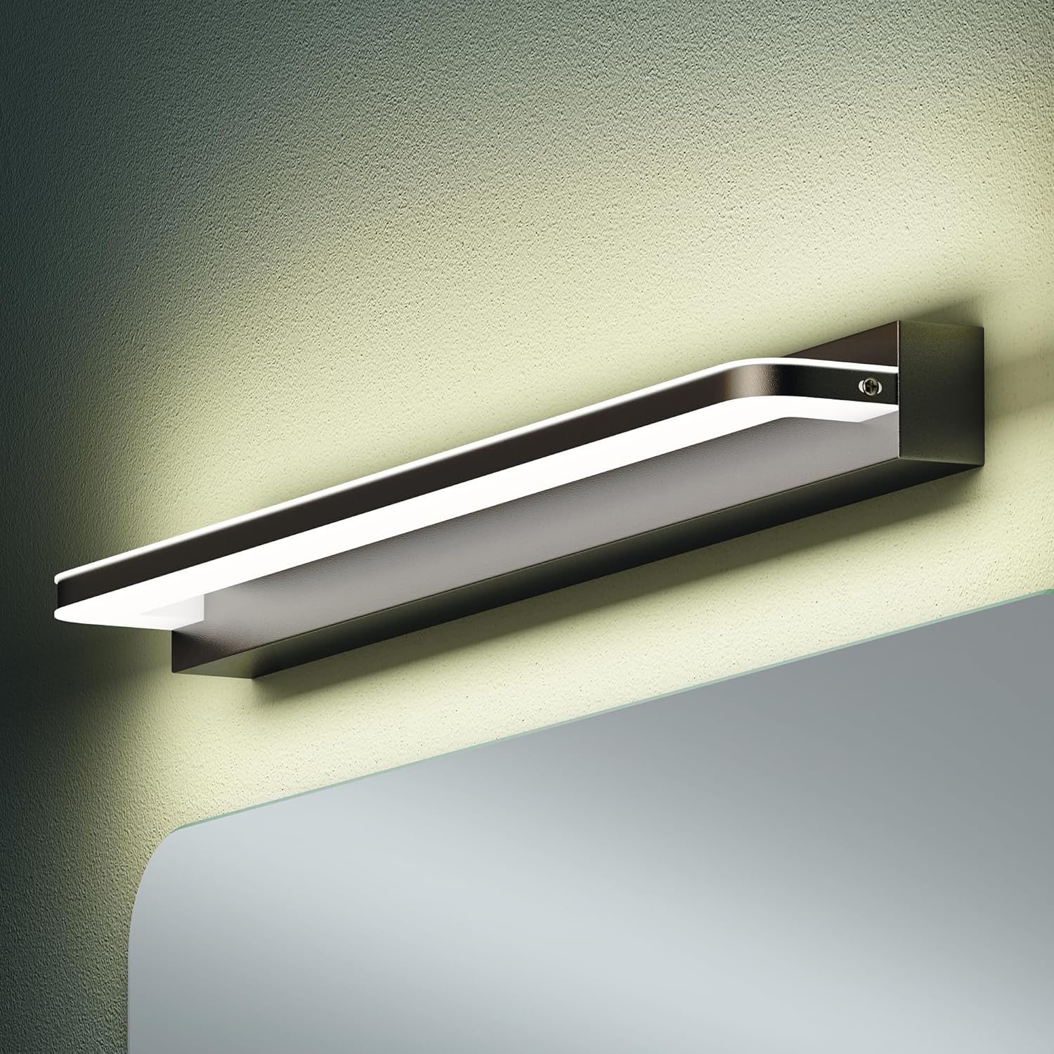 60 Cm Große Schwarze Led-spiegelleuchte, Wandleuchte, 400 K Natürliches Licht, Ra 80, Für Badezimmer Und Innenräume