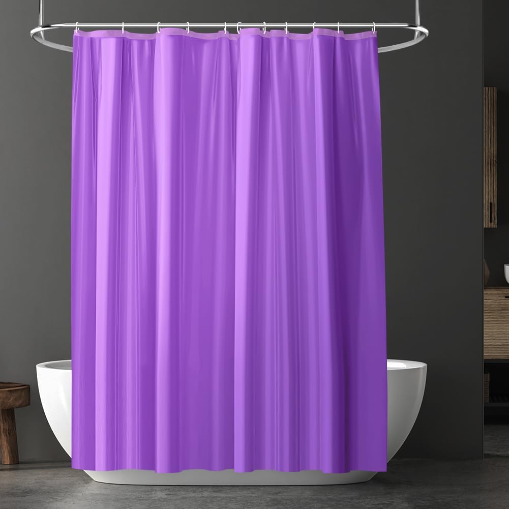 Peva-duschvorhang – 180 X 180 Cm – Lila – Wasserdicht – Schimmelresistent – Mit 12 Ringen