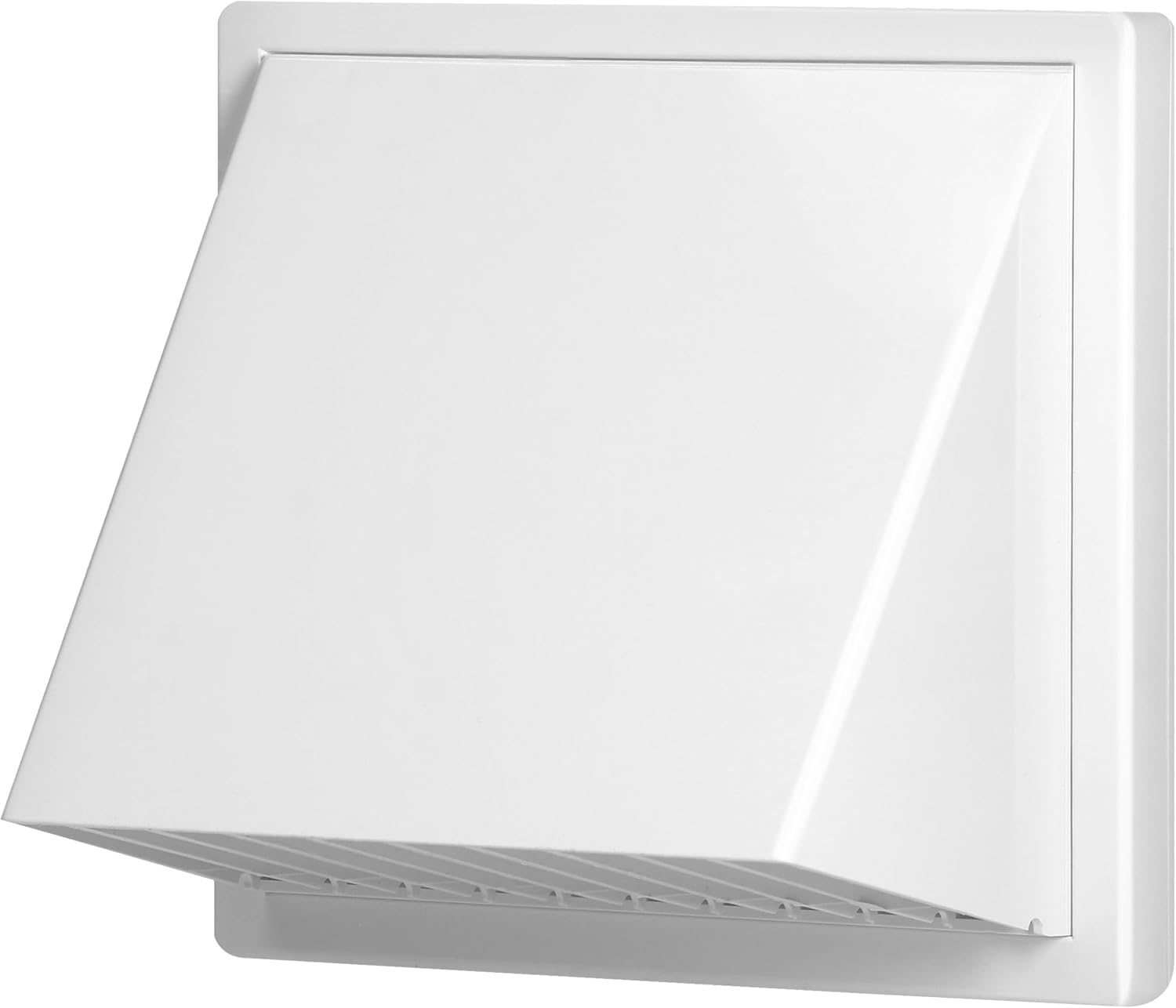 Lüftungsgitter – 1 Stück – Abs – Rückschlagventil – Wandmontage – Weiß, 150 Mm