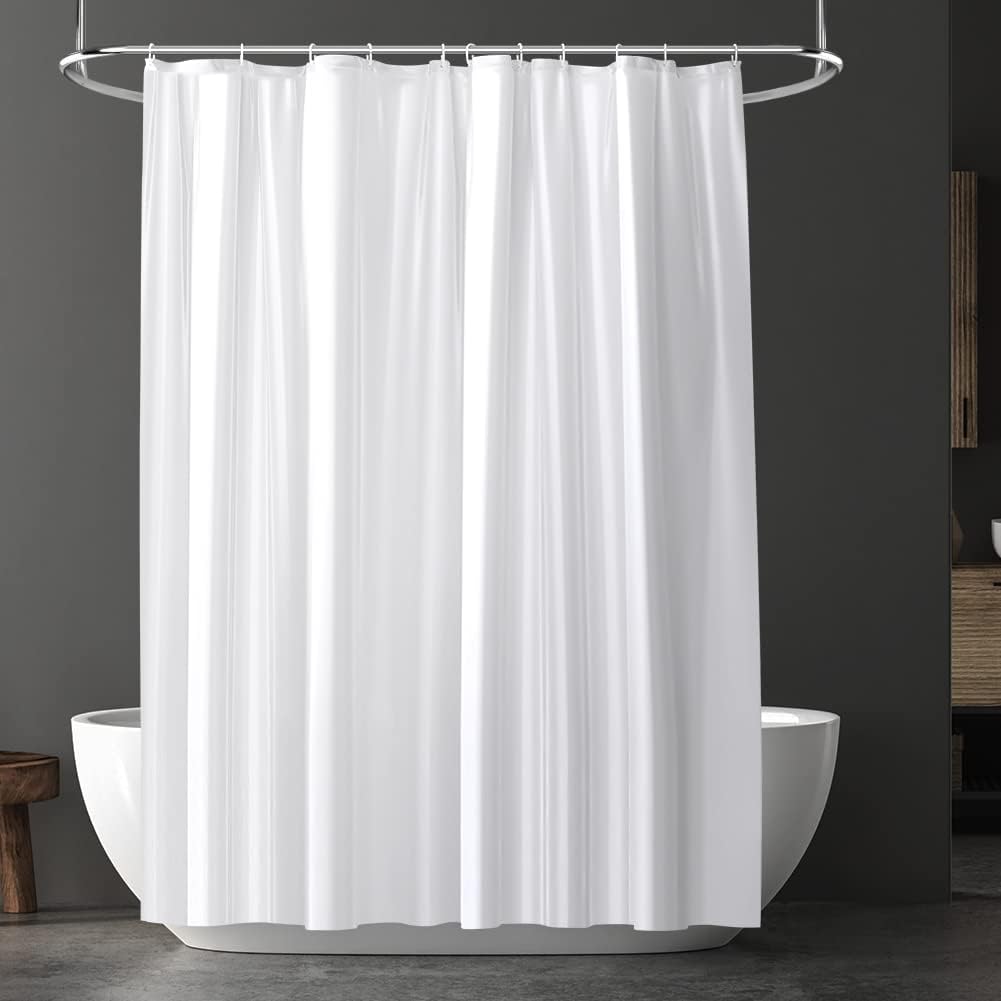 Duschvorhang – 1-teilig – Peva – Wasserdicht Und Schimmelresistent – Für Badewanne Und Badezimmer – 180 X 180 Cm, Weiß