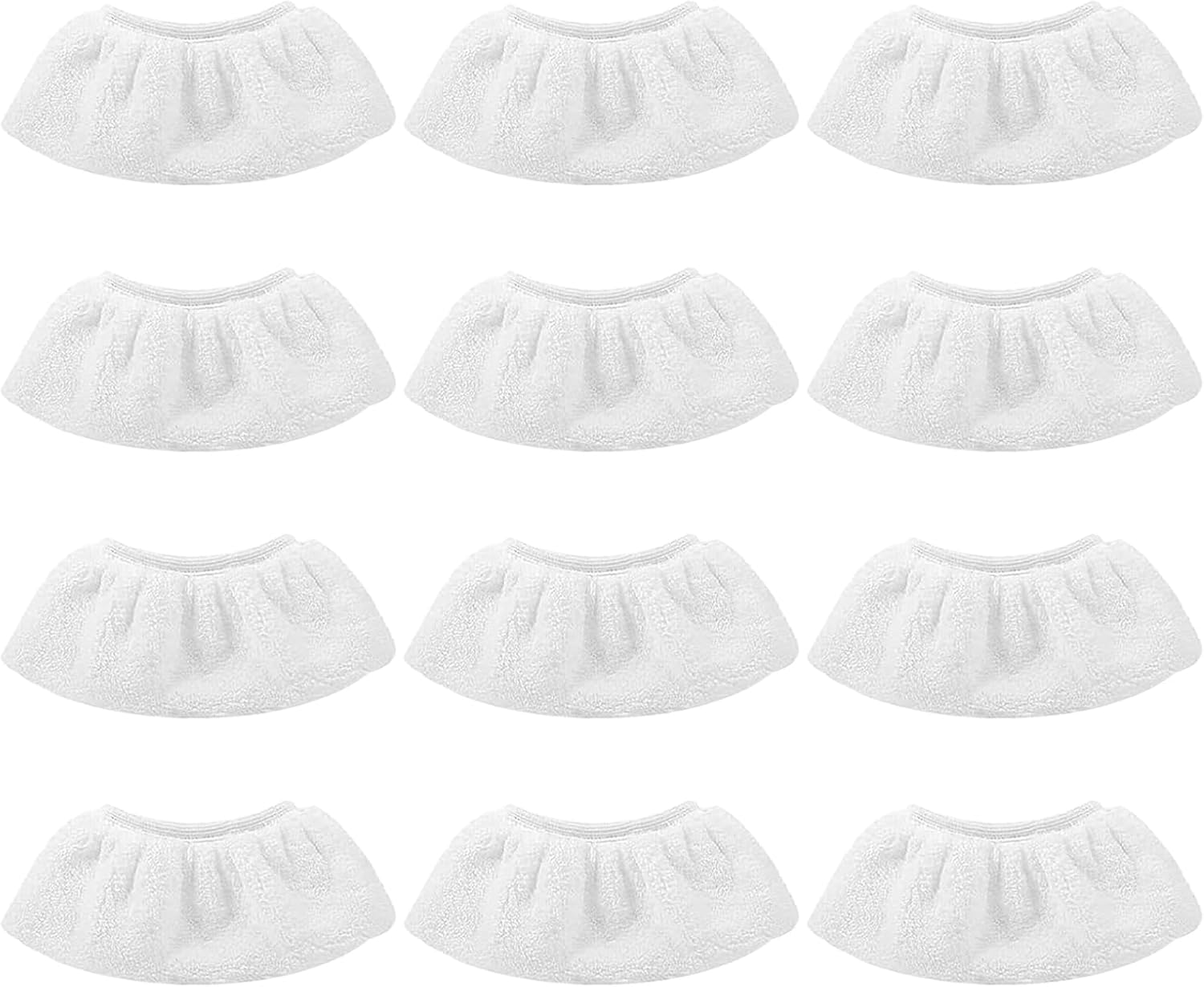 Mikrofasertücher – 12 Stück – Weiß – Waschbar – Für Dampfreiniger – 18 X 10 Cm