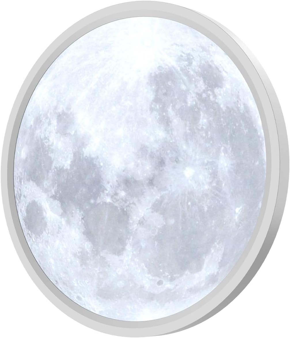 Mondförmige Led-deckenleuchte Ø30cm, Ultradünn, Weiß, Dimmbar, 3000-6500k, Timer, Ip44, Für Schlafzimmer Und Flur