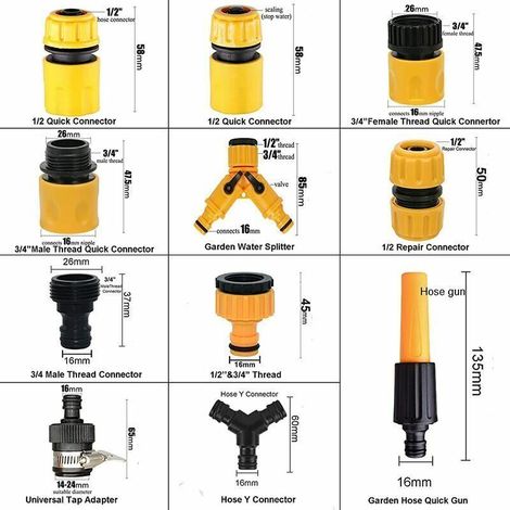 20er-pack Gartenschlauchverbinder, Gartenhahnadapter, Schlauch-y-verteiler, Universal-wasserhahnverbinder Usw.