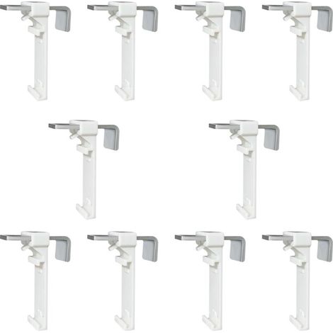 Set Mit 10 Befestigungswinkeln Für Doppelrollos, Doppelrollos Ohne Bohren, Zur Befestigung Mit Clips Und Zum Kleben, Als Ersatzteil Für Die Montage An Einem Feststehenden Pvc-fenster